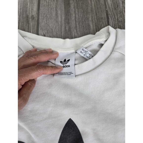Adidas Crew Neck Graphic Sweatshirt White. Mens XL - Picture 5 of 8